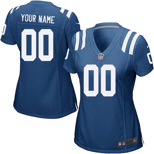 Nike Indianapolis Colts Customized Royal Blue Stitched Women's NFL Jersey